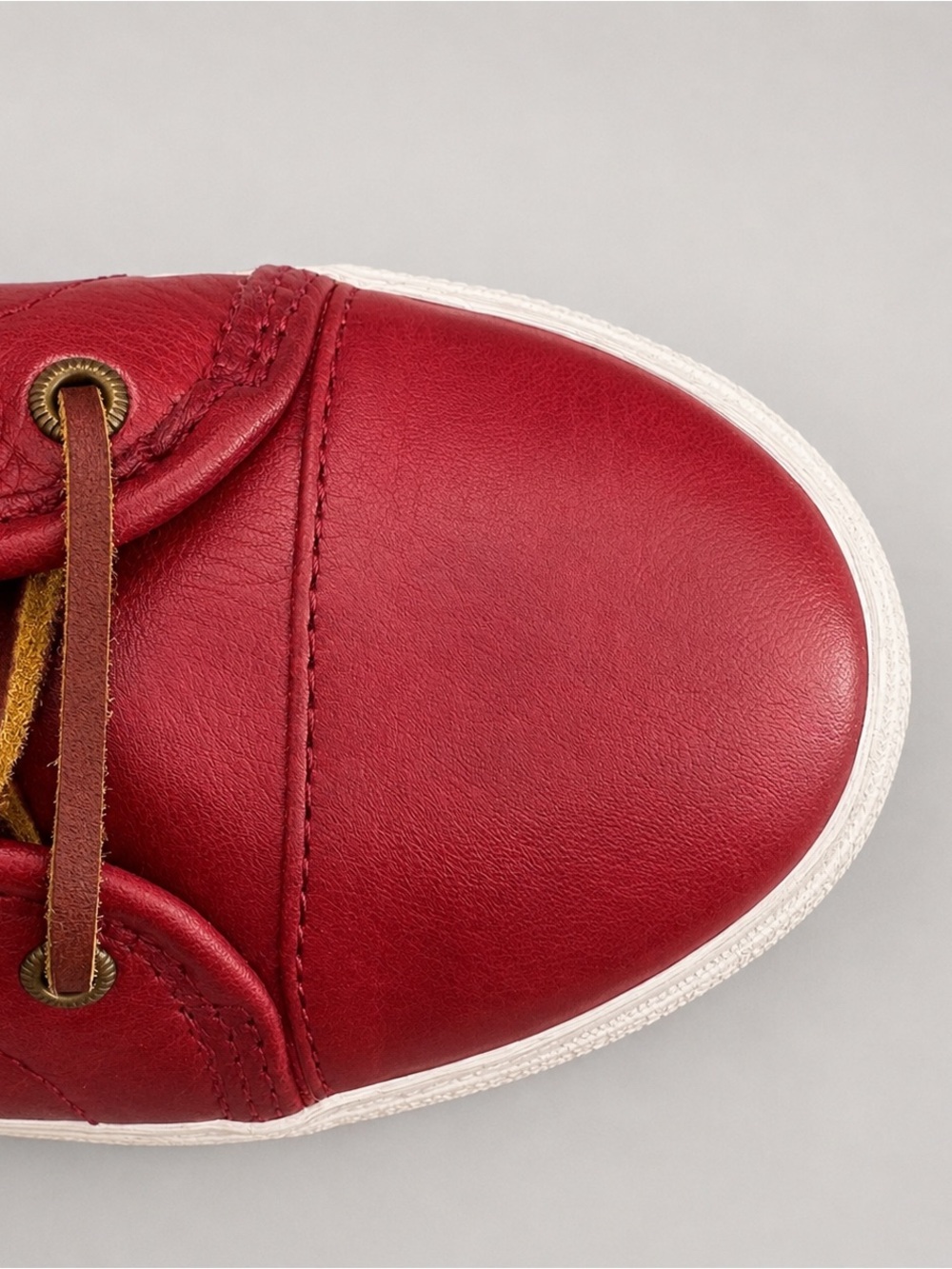 FRYE Women’s Red Leather Low Top Lace Up Sneakers Shoes (Mindy?) Size 9 M EU 39 - Picture 4 of 11